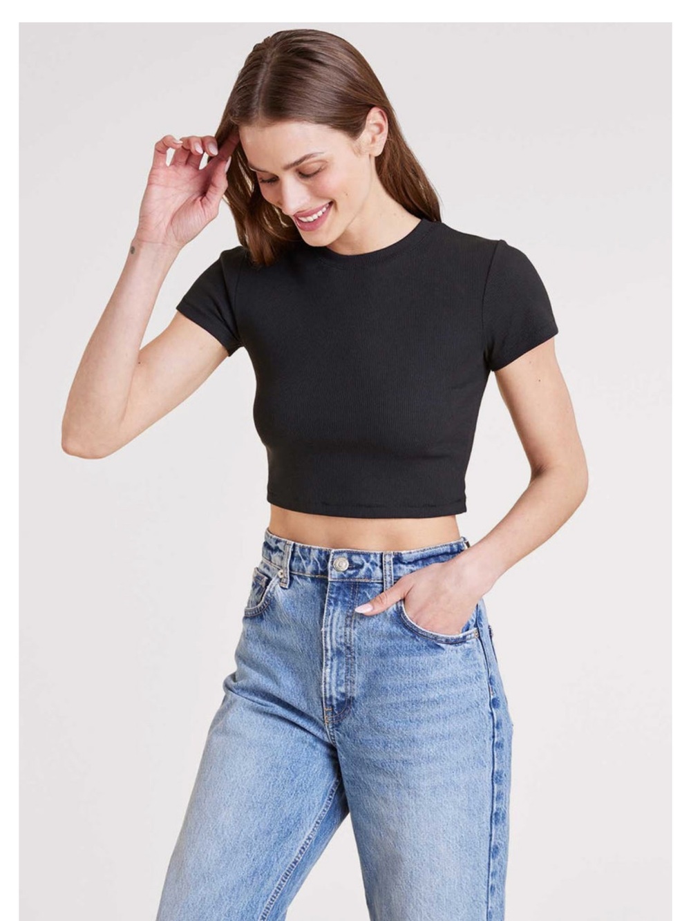 nuuds black baby tee